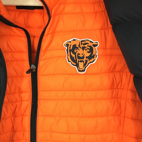 NWT NFL Orange/Black Bears 3-1 Puffer Jacket/Vest - Picture 9 of 12